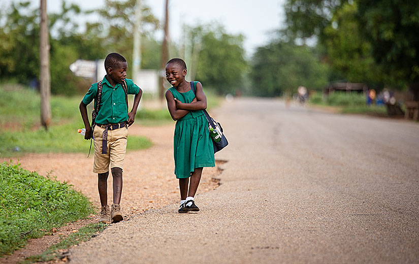 Skoledagen i Ghana
