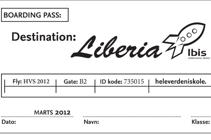 Flybillet til Liberia