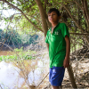 Jorge Luis viser floden ved hans landsby - foto: Juan Gabriel Estellano