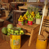 Her kan man købe mango, ananas og vandmelon. Foto: Line Trolle.